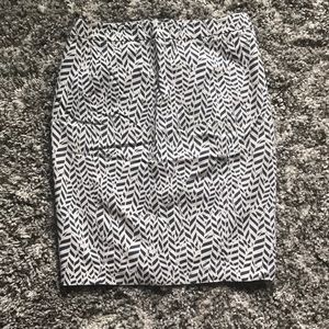 Loft Blue and White Skirt